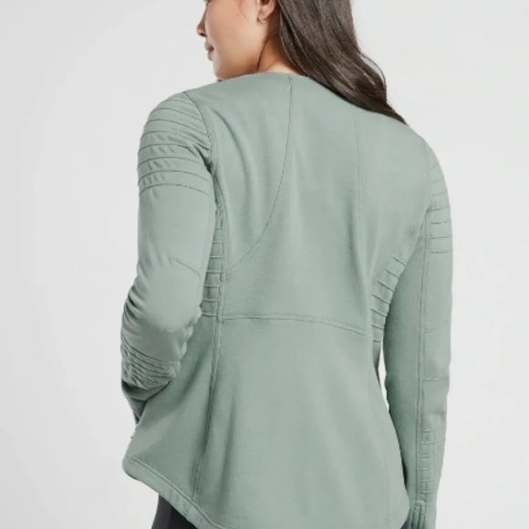 Athleta Women’s Moto Asymmetric Full Zip Jacket Size M - Picture 3 of 9